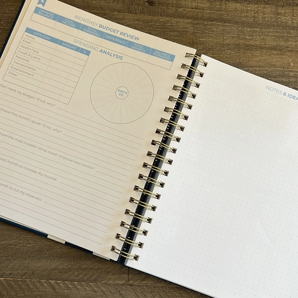 Clever Fox Undated Monthly Budget Planner Spiral Bound